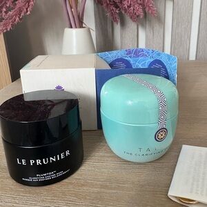 Tatcha Clarifying Clay Mask and Le Prunier Plumtox mask